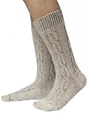 KURZE Trachtensocken Trachtenstrümpfe Zopf Socken meliert