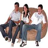 6-feet X-large Medium Brown Cozy Sac Foof Bean Bag Chair Love Seat