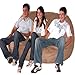 6-feet X-large Medium Brown Cozy Sac Foof Bean Bag Chair Love Seat
