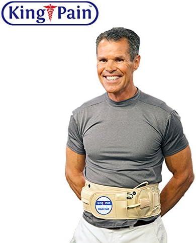 KingPain Physio 2 in 1 clinically developed decompression lower back traction belt (Large (L) 43-47 Inches)
