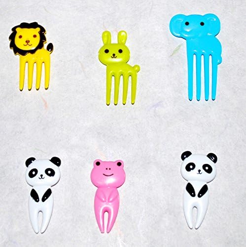 Cutezcute 6-piece Bento Decoration Box, Animals Food Picks and Forks