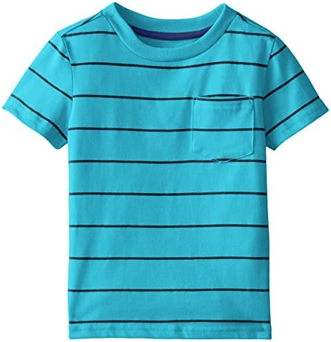Kidtopia Little Boys' Short Sleeve Cotton Poly Jersey Tee with Pocket