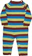 Striped Romper - Pacific Blue/ Kiwi/ Brown 0-3 Months
