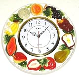 Assorted Mixed Fruit Ceramic 3D Kitchen Wall Clock