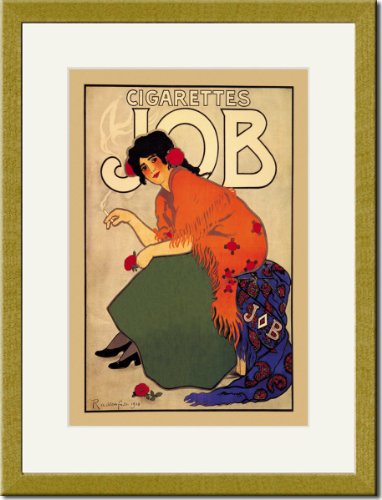 Gold Framed/Matted Print 17x23, Cigarettes Job