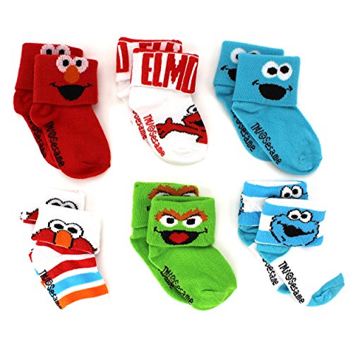 Sesame Street Boys 6 pack Socks (Baby)