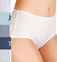 5 Pack Cotton Rich High Rise Assorted Midi Knickers