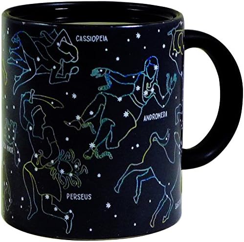 Constellation Mug - Changing Color Mug - Constellations Magically Appear - Heat Activated - Heat Sensitive Mug - Magic Mug