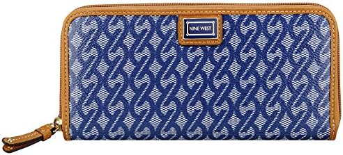 Nine West Printed Chain Zip Around Wallet