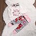 3PCS Newborn Baby Girl Top Romper+Pants Leggings Coming Home Outfits Set Clothes (3-6 Months, Arrow)