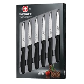 Grand Maitre 6-Piece Steak Knife Set by Wenger