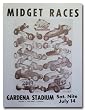 1956 Gardena Stadium Midget Racing Program Poster Print