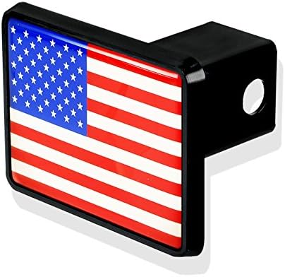 Large American Flag Trailer Hitch Cover - Fits 1-1/4" Recessed & 2" Protruding