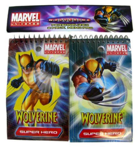 Marvel Comic's Wolverine Memo Pad - X-men 2pack Writing Note Pads