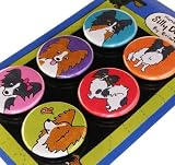 Papillon Silly Dog Magnet Set of 6