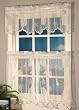 Seashells Lace Kitchen Curtain - 24 tier (pr) - COLOR : WHITE