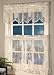 Seashells Lace Kitchen Curtain - Valance - COLOR : WHITE