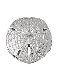 Clevereves 14K White Gold Pendant Two Tone Reversible Sand Dollar 27.2 - Gram(s)