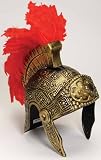 20799 Roman Helmet Gold With Red Feathers