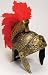 20799 Roman Helmet Gold With Red Feathers