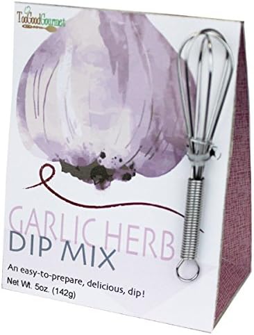 Too Good Gourmet Easy To Prepare Garlic Herb Dip Mix with Mini Whisk 1.5oz