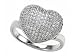 Zoe R(tm) 3D Sterling Silver Micro Pave Hand Set Cubic Zirconia (CZ) Heart Ring