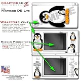 Nintendo DS Lite Penguins On White WraptorSkinz Skin Kit by TuneTattooz TM