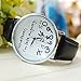 Lookatool® Hot Women Leather Watch Whatever I am Late Anyway Letter Watches New (Black)