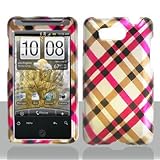 Premium - HTC Aria Hot Pink Plaid Cover - Faceplate - Case - Snap On - Perf ....