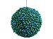 4.5" Regal Peacock Textured Glitter Ball Decorative Christmas Ornament