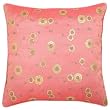 Decorative Handmade Cushion Cover / Pillow Sham With Floral Swirl Designs - Rose Pink