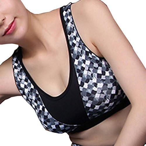 Women's Padded Push Up Yoga Sports Bra (Lattice)