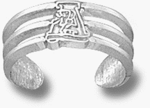 Alabama Crimson Tide A Toe Ring - Sterling Silver Jewelry