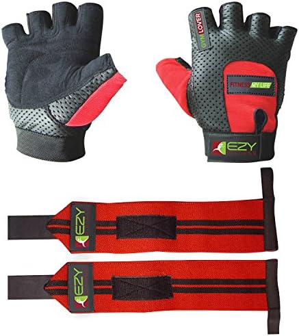 Weight Lifting Gloves And Weightlifting Wrist Wraps For Men & Women - Money-Saving 2-in-1 Fitness Bundle For Gym & Training - Exercise Gloves For Crossfit, Powerlifting & Workout - XX-Large