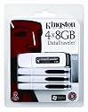 Kingston DataTraveler I 8 GB USB 2.0 Flash Drive DTI/8GB-4P - Trim 4 Pack (Black)