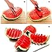 Premium 3-IN-1 Watermelon Slicer with Corer Server Watermelon Forks Quality Stainless Steel Melon Knife Cutter with Wooden Handle for Easier Grip, Smart Kitchen Gadget, Dishwasher Safe Kitchen Tools