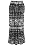 Avenue Plus Size Printed Crinkle Maxi Skirt