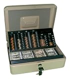 PM Company SecurIT 3 In 1 Cash Box, 11.5 x 9.5 x 3.5 Inches, Pebble Beige , 1/Carton (04967)