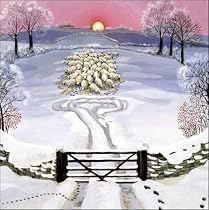 Charity Christmas Cards - Winter flock - 8 Christmas cards. 47p goes to WaterAid