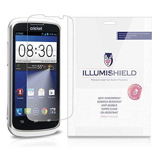 iLLumiShield - ZTE Radiant / ZTE Sonata 4G Screen Protector Japanese Ultra Clear HD Film with Anti-Bubble and Anti-Fingerprint - High Quality (Invisible) LCD Shield - Lifetime Replacement Warranty - [3-Pack] OEM / Retail Packaging (For: AT&T)