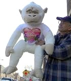 FOR MOTHERS DAY.... OR ANY DAY: GIANT 40-INCHES TALL STUFFED SMILING MONKEY - BIG, SOFT AND ADORABLE - WEARS T-SHIRT THAT SAYS: WORLD'S GREATEST MOM * AMERICAN MADE IN THE USA AMERICA