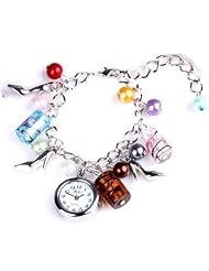 Yesurprise Colorful Fashion High Heels Beads Ladies Girls BANGLE BRACELET Quartz Watch