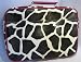 Giraffe Print Fuschia Trim Padded Laptop Case | Notebook Bag