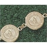 Oklahoma Sooners Solid 14K Gold Seal Bracelet 7 1/2''