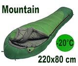 Alexika Schlafsack / Hüttenschlafsack Jugendherberge Skihütte MOUNTAIN GREEN - leichte 1,9 kg - 220x80 cm - kompakt - bis -20°C