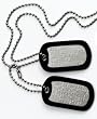 Unisex-Erkennungsmarken personalisiert 2er Set Kugelkette Schalldämpfer DOGTAG1