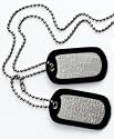 Unisex-Erkennungsmarken personalisiert 2er Set Kugelkette Schalldämpfer DOGTAG1
