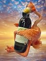 Pink Flamingo Lawn Figurine Yard Wine Bottle Holder
