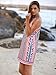 Floerns Women's Keyhole Printed Halter Neck Shift Mini Dress Pink M