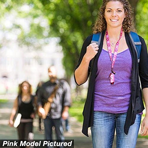 Compact Pepper Spray Keychain with LED Light - Maximum Police Strength OC Spray 12 ft Range with Safety Flip